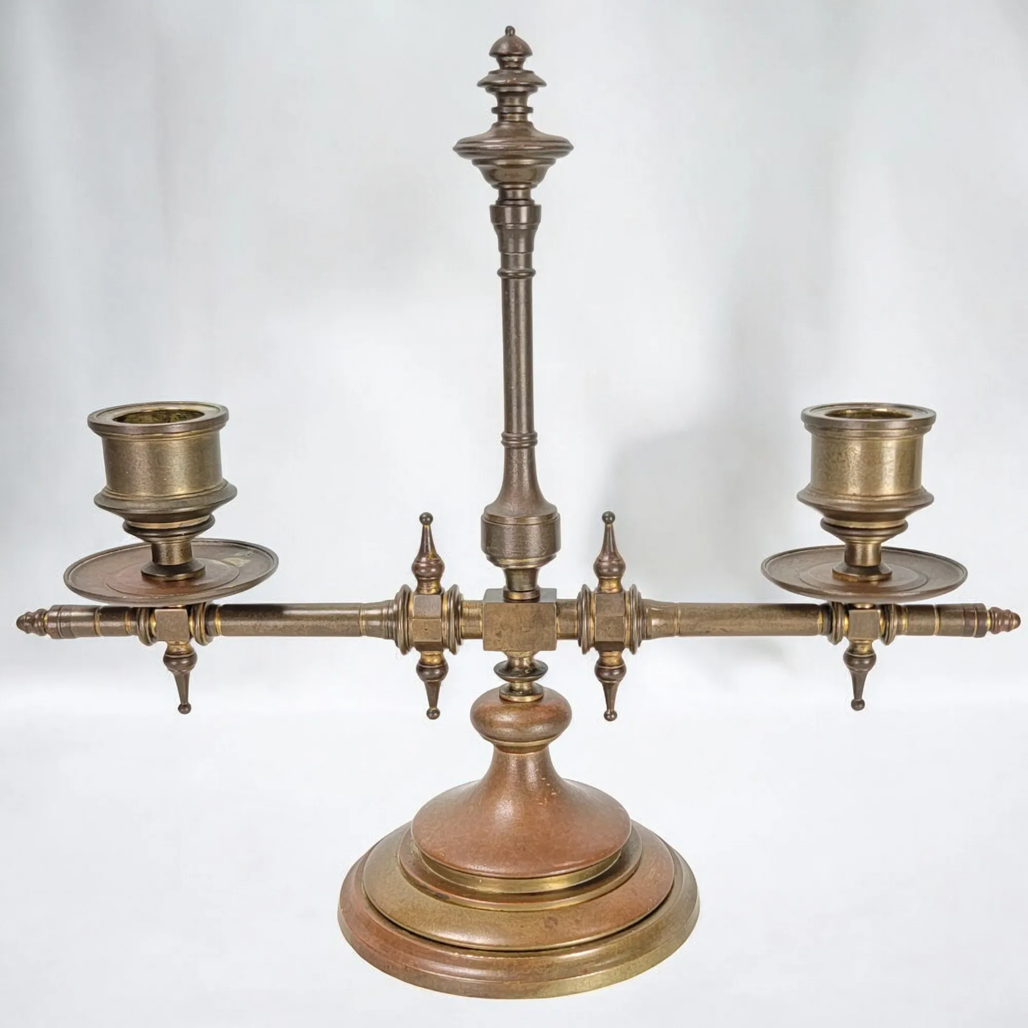 Pair of Antique Bronze Candelabra – Aesthetic Movement – Never Electrified - View 4