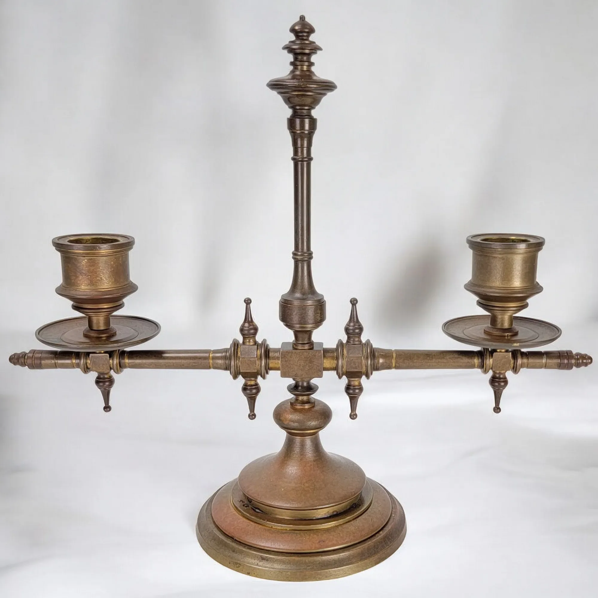 Pair of Antique Bronze Candelabra – Aesthetic Movement – Never Electrified - View 5