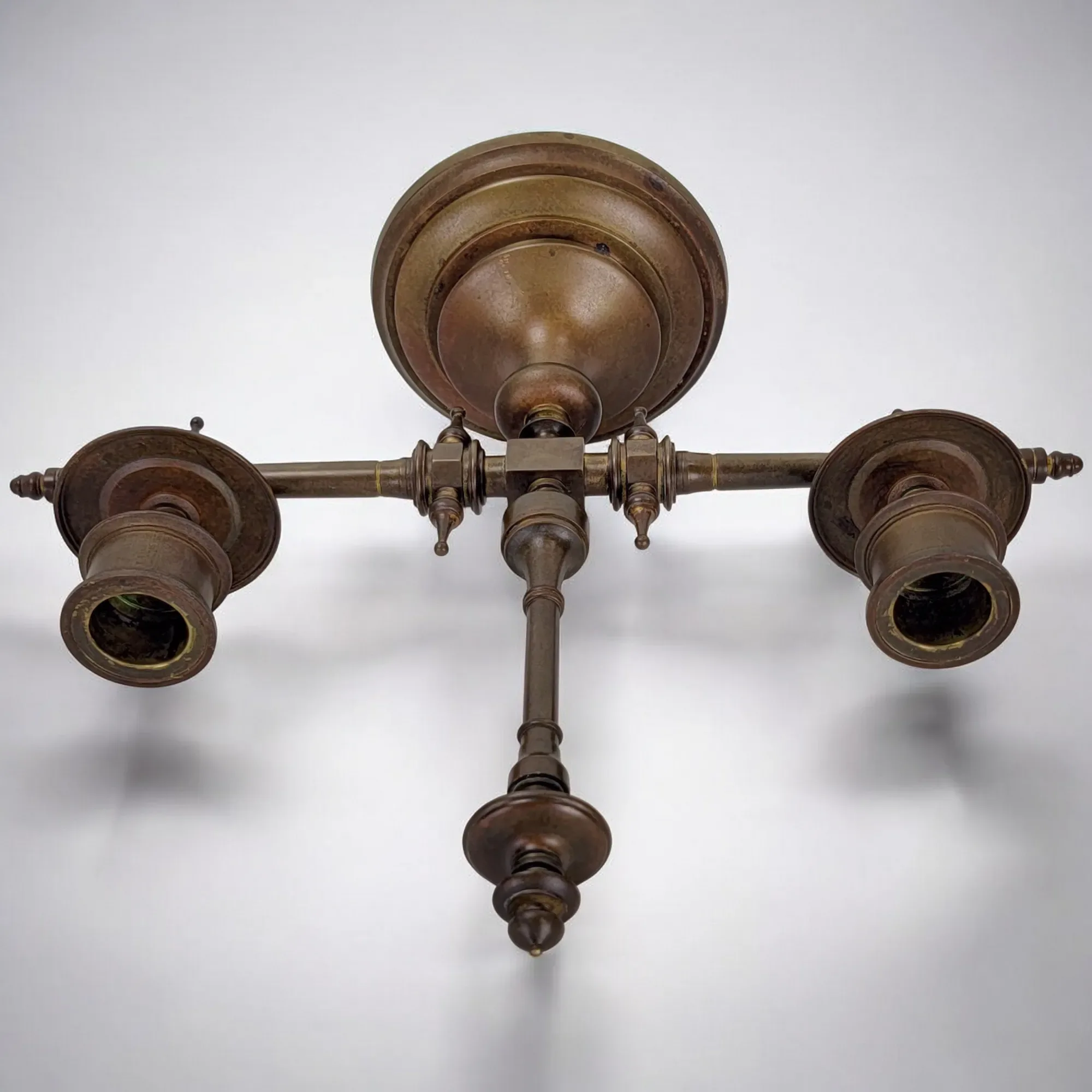 Pair of Antique Bronze Candelabra – Aesthetic Movement – Never Electrified - View 7
