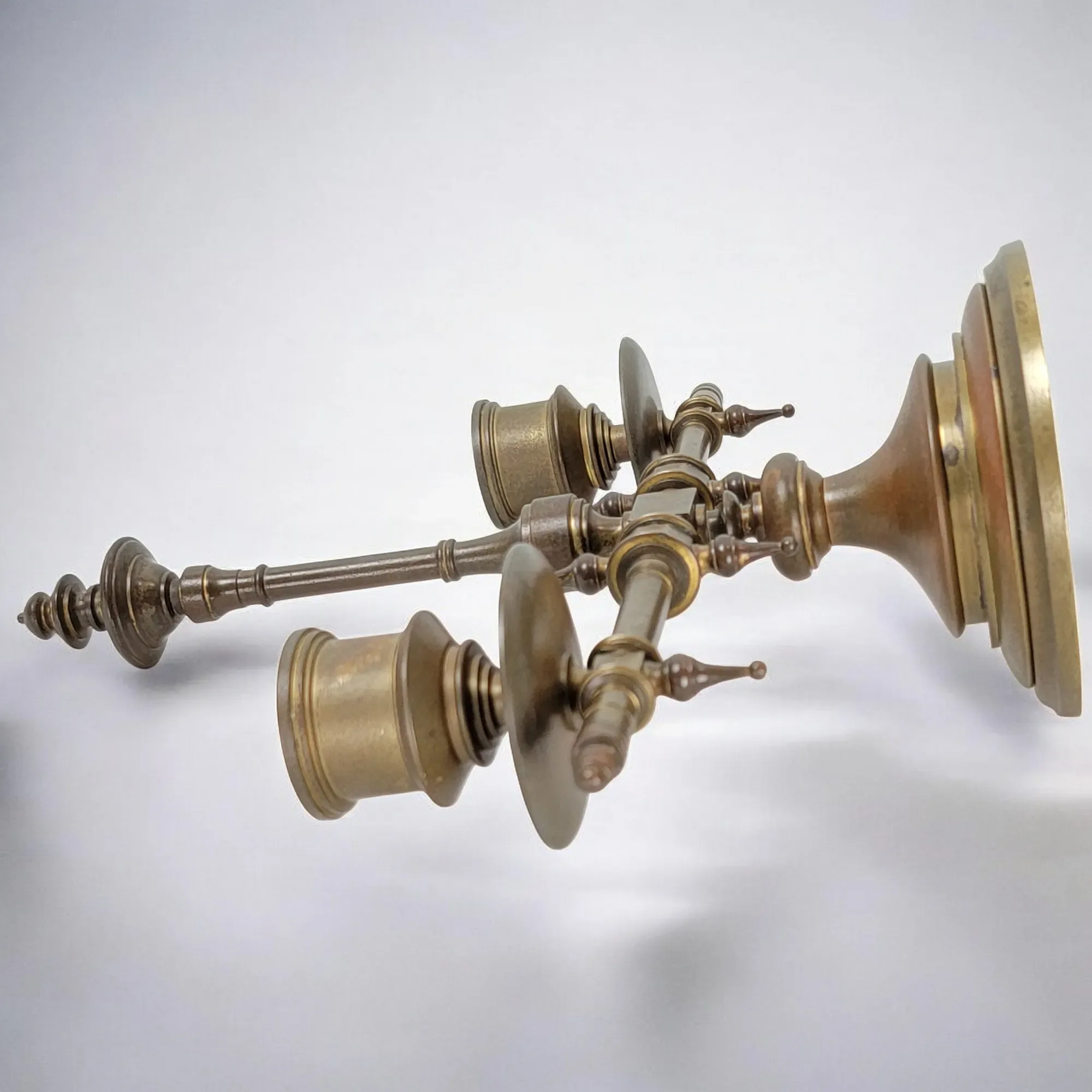 Pair of Antique Bronze Candelabra – Aesthetic Movement – Never Electrified - View 8