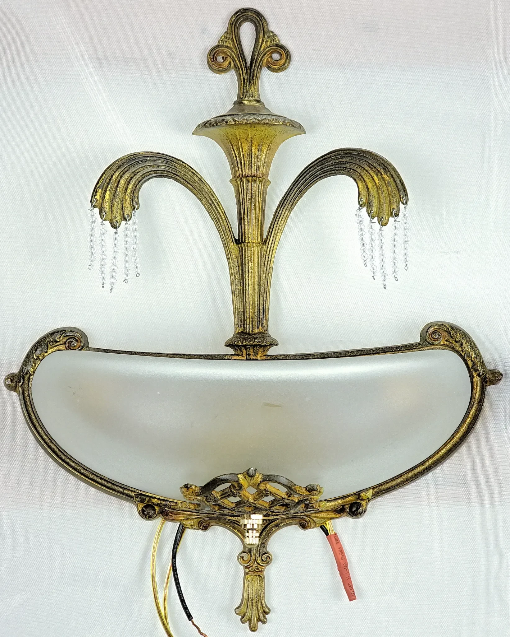 Art Deco Slip Shade Waterfall Sconces - 2 Light- Gill Glass &amp; Fixture Co - View 4