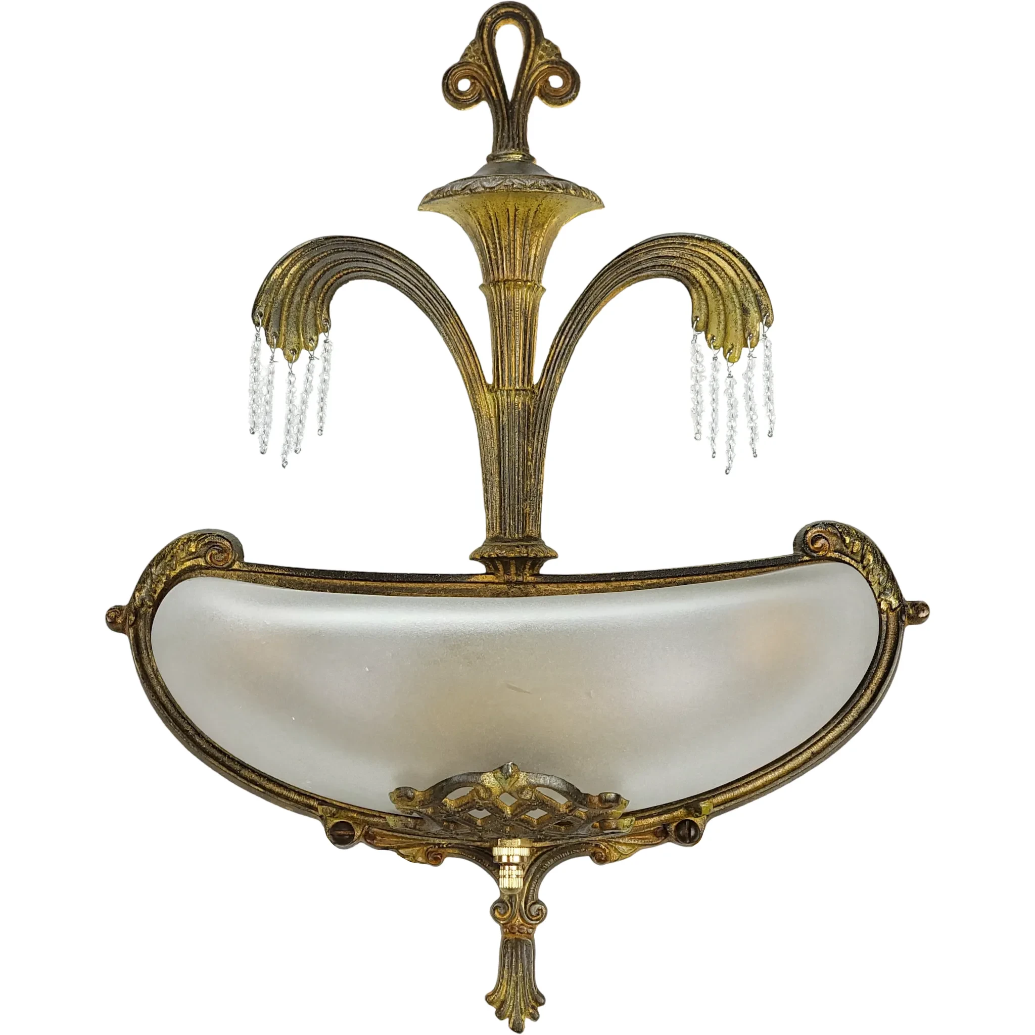 Art Deco Slip Shade Waterfall Sconces - 2 Light- Gill Glass &amp; Fixture Co - View 5