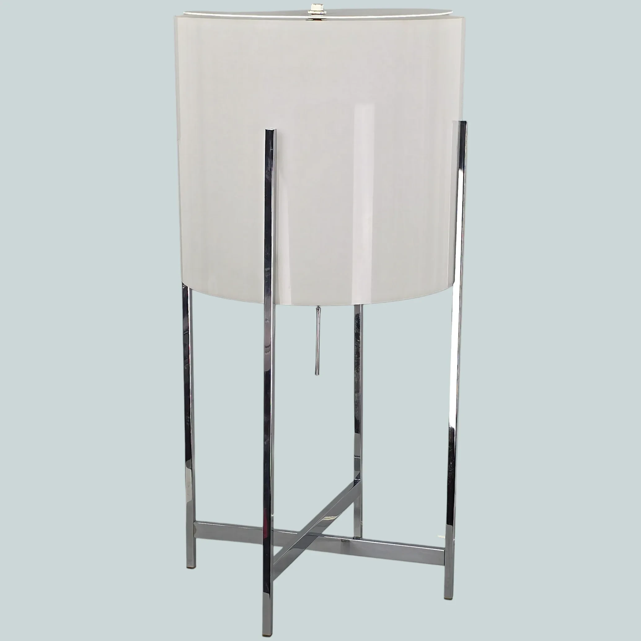 Mid-Century Acrylic Cylinder Table Lamp by Paul Mayen for Habitat, 1970s MCM