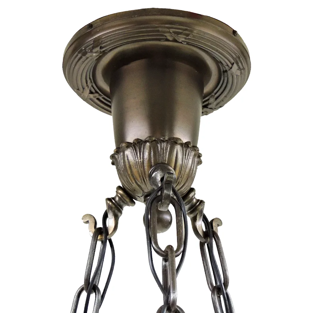 Vintage Bowl Light Fixture - Cast Glass - Urns & Swags - View 5
