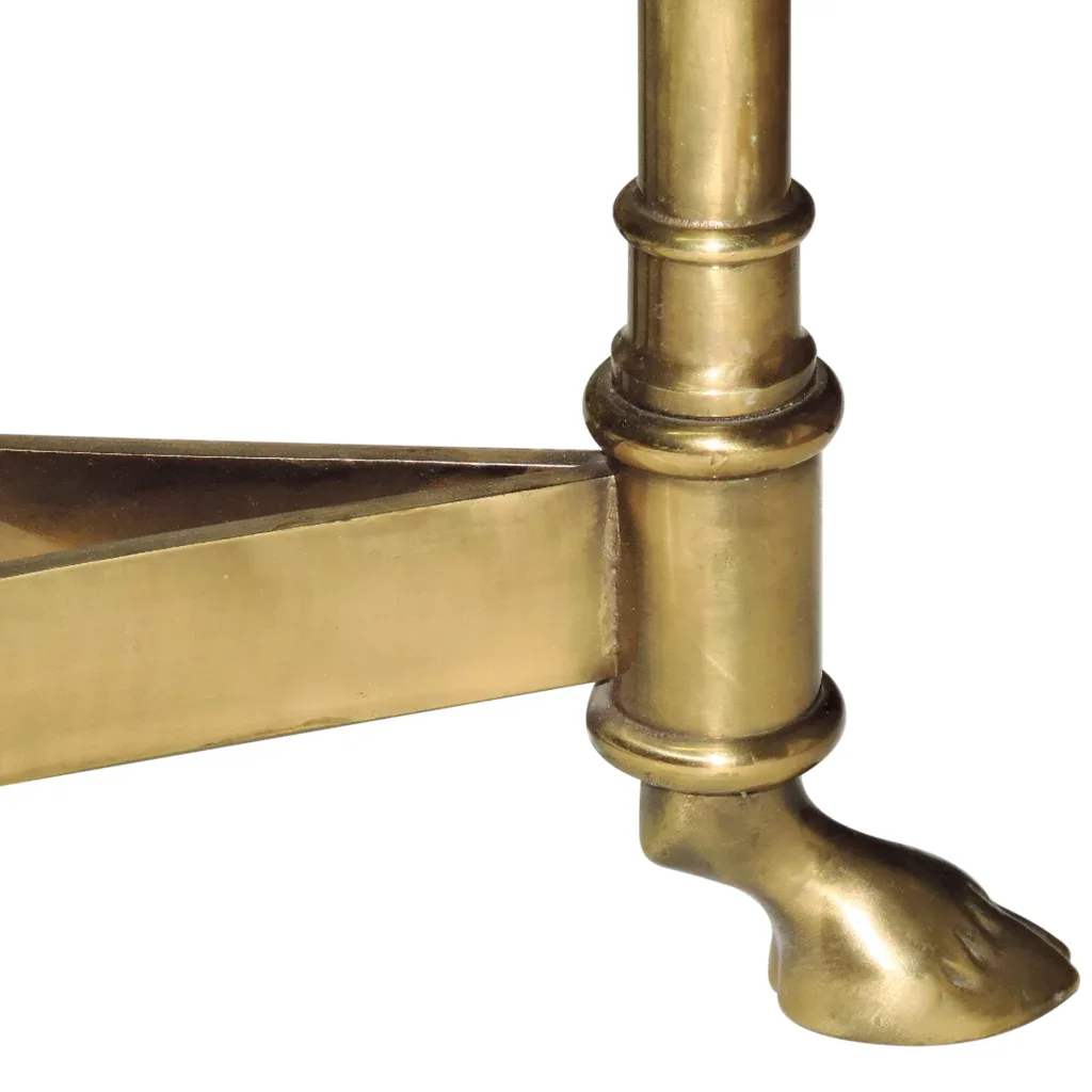 Vintage La Barge / LaBarge Brass Coffee Table - Glass Top - View 5