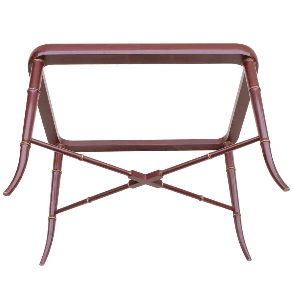 Papier Mache Tray Table Burgundy / Red - View 7
