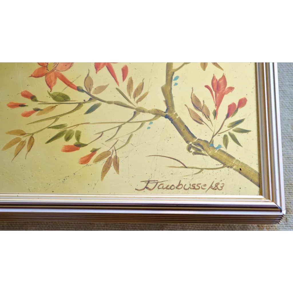 Vintage LaBarge Chinoiserie Mirror - Artist Signed / 1983 - View 4