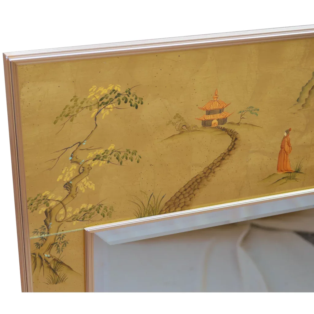 Vintage LaBarge Chinoiserie Mirror - Artist Signed / 1983 - View 5
