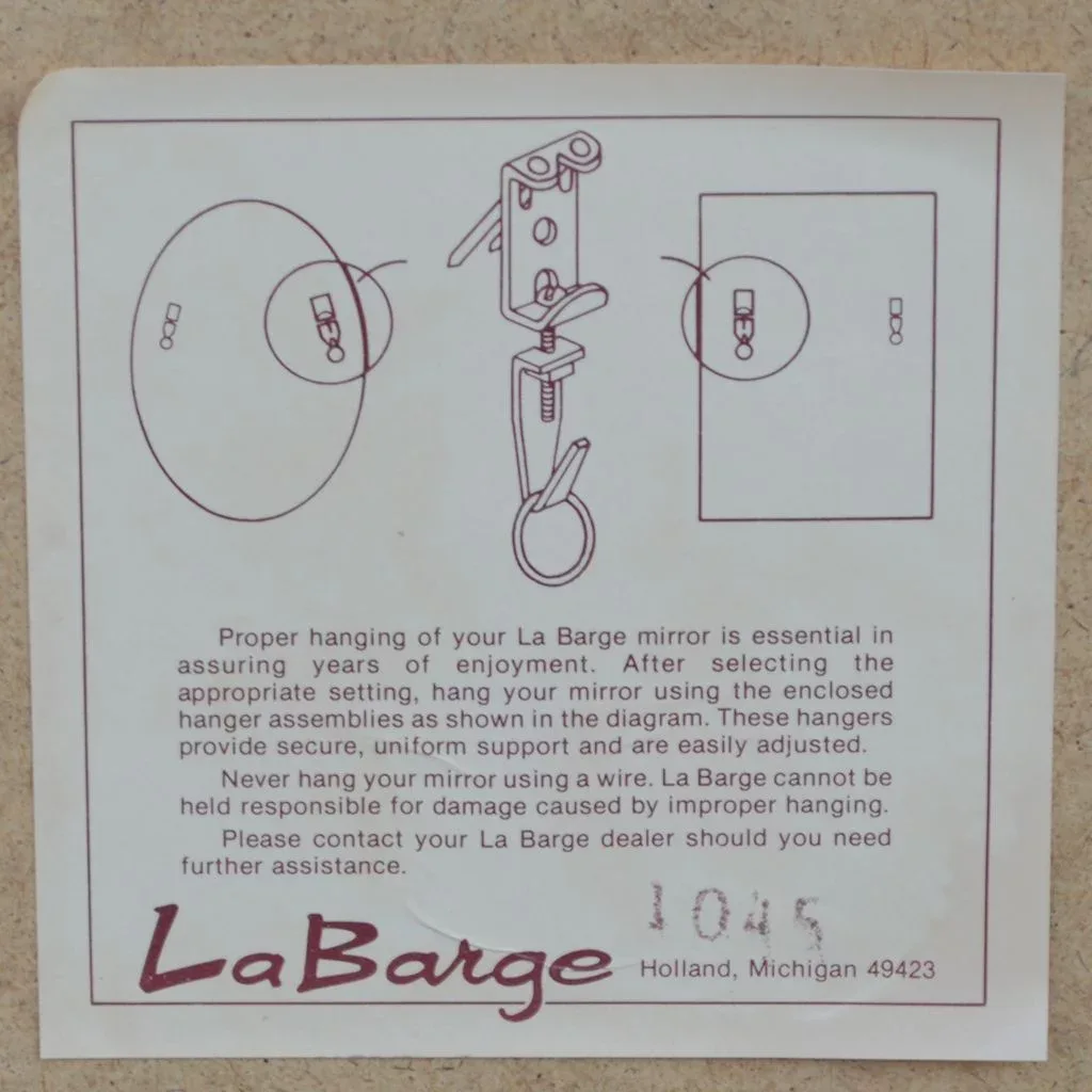 Vintage LaBarge Chinoiserie Mirror - Artist Signed / 1983 - View 7