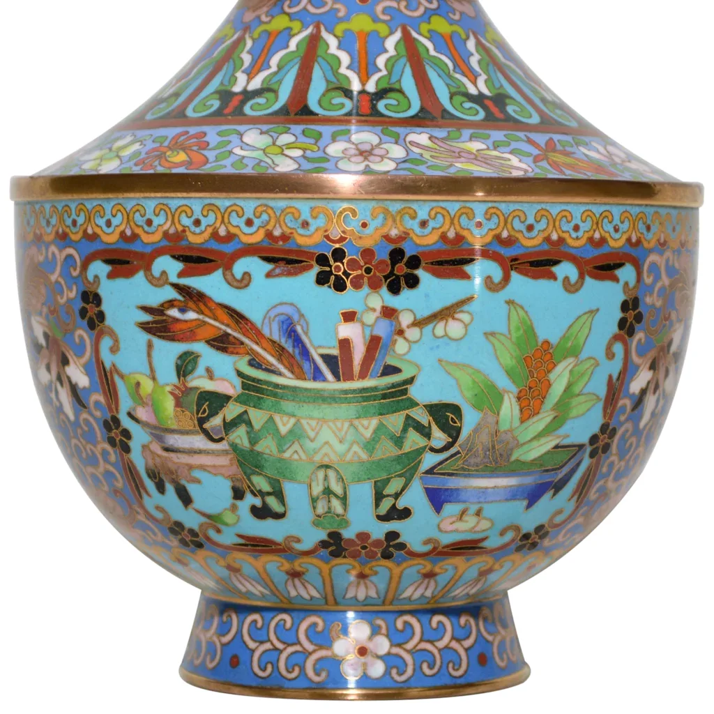 Vintage Maitland Smith Cloisonne Vase - View 4