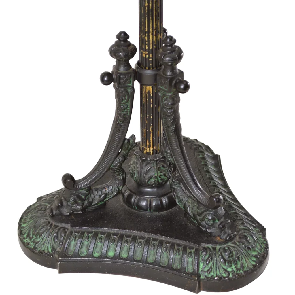 Pittsburgh Reverse Painted Swan, Lake, Stream, Birds, Trees Scenic Lamp - Dolphin Base - 18 inch - View 7