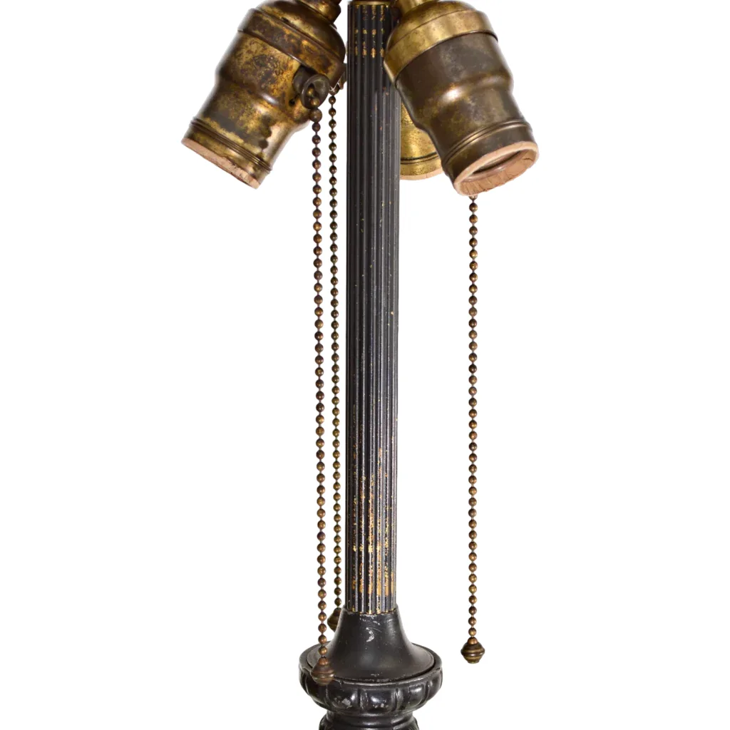 Pittsburgh Reverse Painted Swan, Lake, Stream, Birds, Trees Scenic Lamp - Dolphin Base - 18 inch - View 8