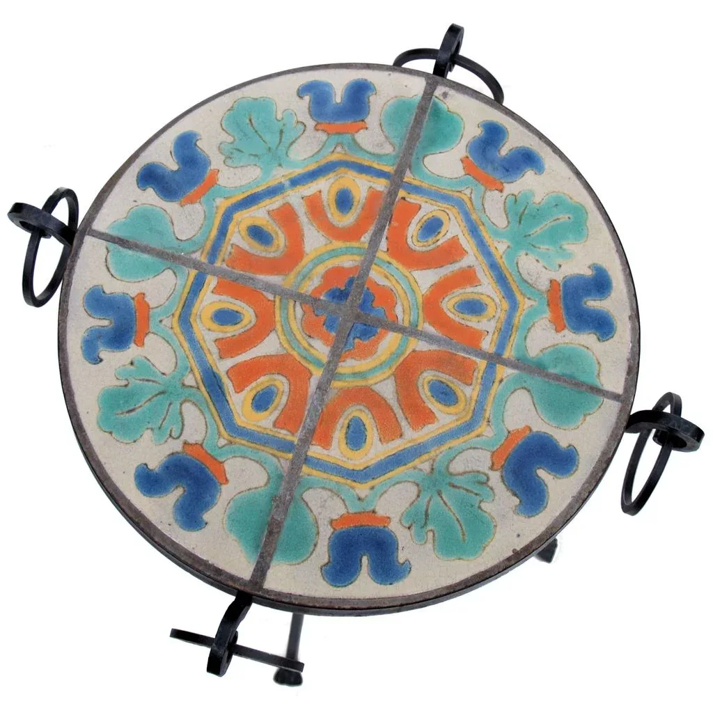 D&amp;M Tile Wrought Iron Table - Spanish Revival - View 3